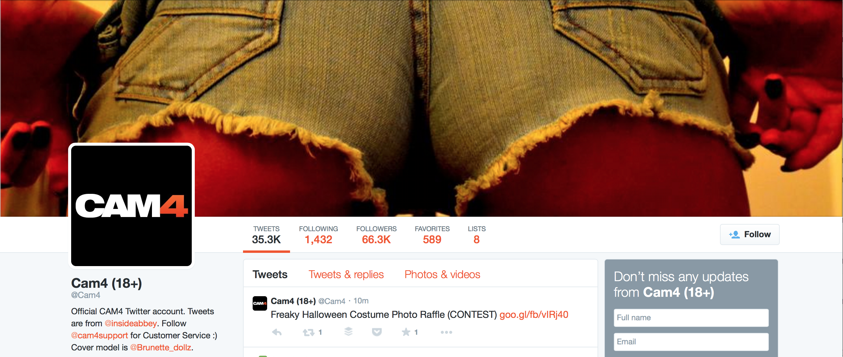 CAM4 Twitter Cover Stars (CONTEST)