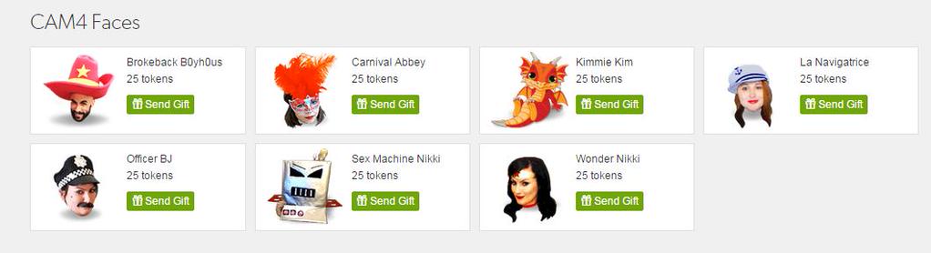 CAM4 Gifts: New Faces Available!