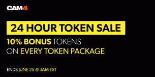 FLASH Token Bonus: 10% Extra on CAM4 Token Packs