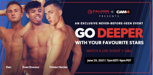 Experience the FINAL Live Falcon Gay Porn Shoot on CAM4 TONIGHT! (June 25th)