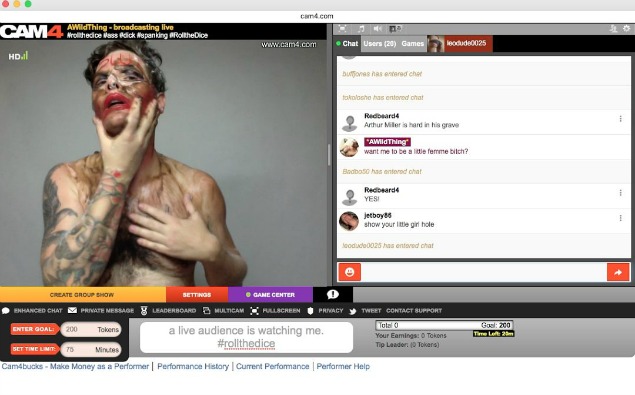 Queer Artist John Moletress Performs 20 hr Art Protest on CAM4