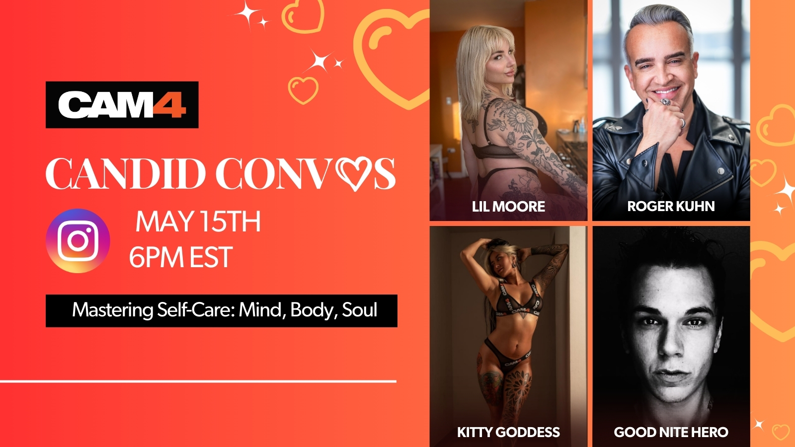 CANDID CONVOS – A Journey of Mind, Body, and Soul.  Join us!