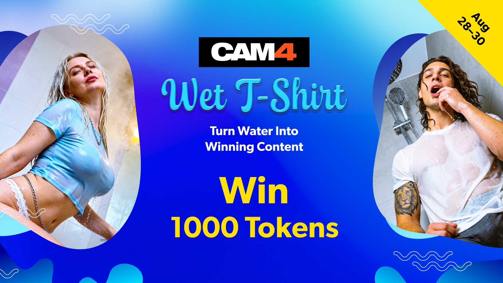 Vote for CAM4’s Wet T-Shirt Stars 💦 Watch the live streams!