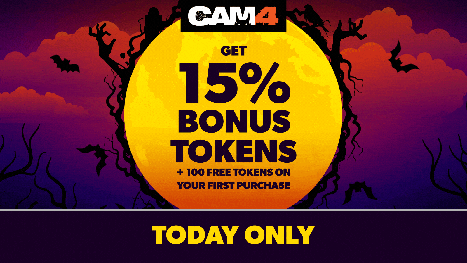 Get a Spooktacular 15% BONUS on Tokens – Limited Time Only.