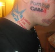 Man Tattoos Cam4 On His Face