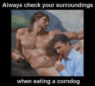 When Eating a Corndog…