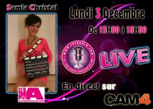 Pornstar Samia Christal Live on LSF Radio France and Cam4