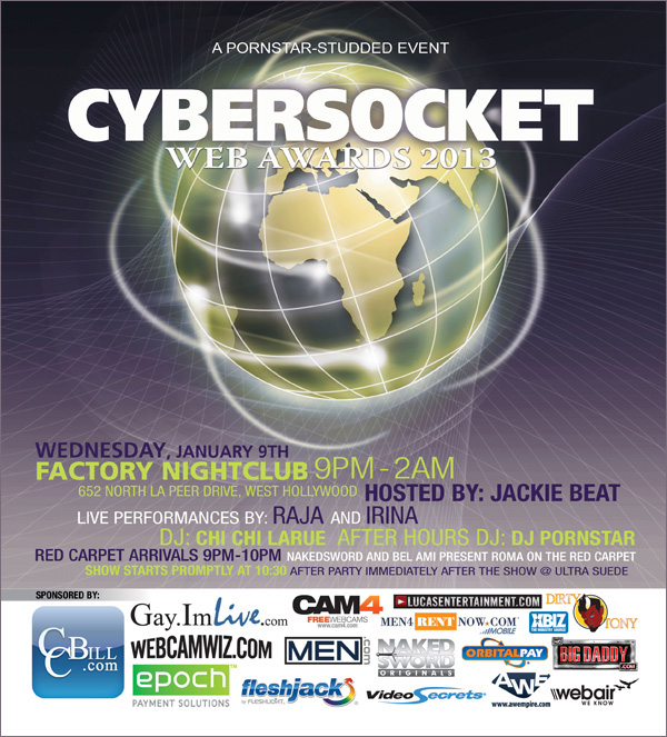 Party with Cam4 at the 2013 CyberSocket Web Awards!
