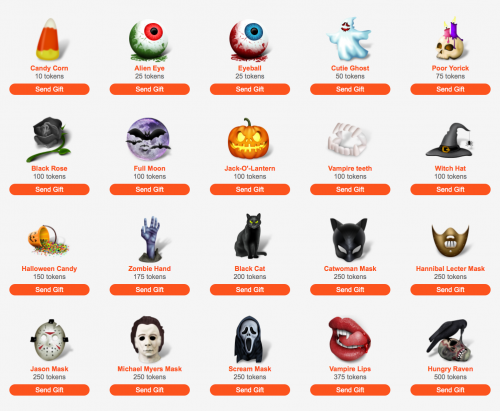 Halloween gifts on cam4