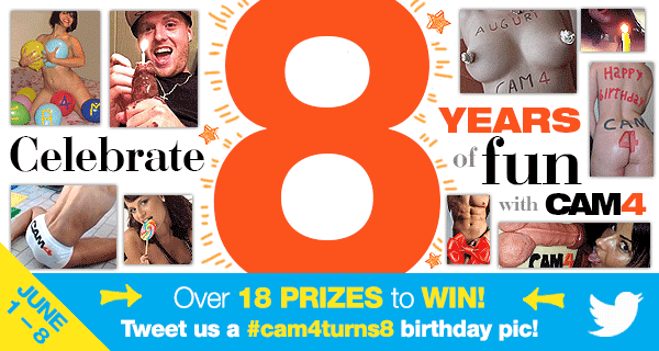 CAM4 Turns 8: Celebrate with us! (CONTEST)