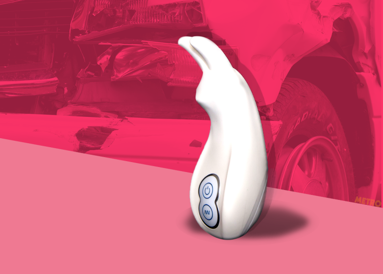 Woman Crashes her Car While Using Rampant Rabbit