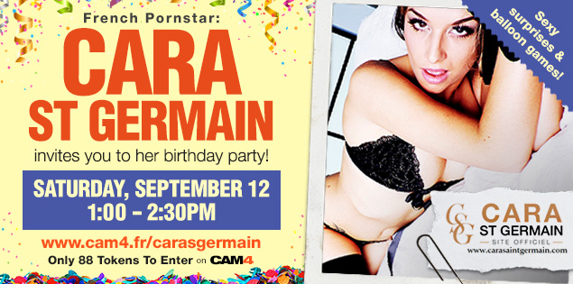 Cara St Germain CAM4 Birthday Party