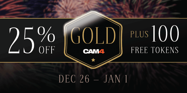 CAM4 Gold Memberships 25% off Until January 1st!