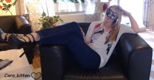 Blonde Camgirl Caro Kitten gets Interviewed