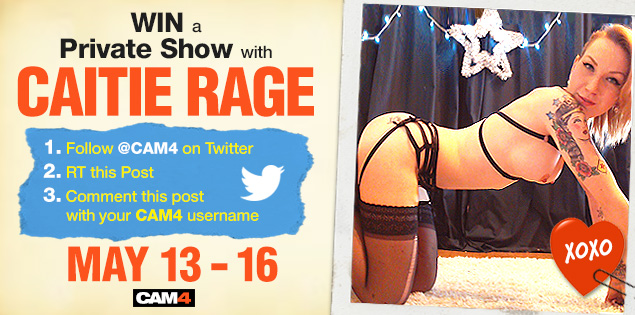 Retweet to Win a Private Show with Caitie Rage
