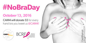 #NoBraDay Update: CAM4 Raises $585 for BCRF