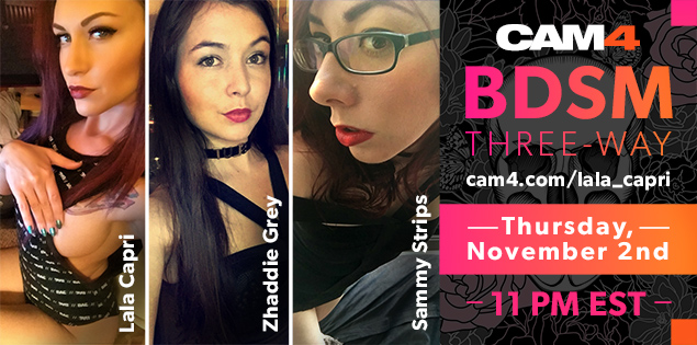 Lesbian BDSM Threesome: November 2nd on CAM4