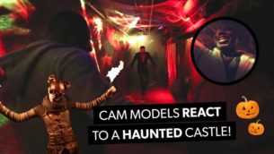 VIDEO: CAM MODELS REACT TO A HAUNTED CASTLE!