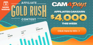 Win the $4000 Cash Draw In CAM4Pays Gold Rush Week 6!