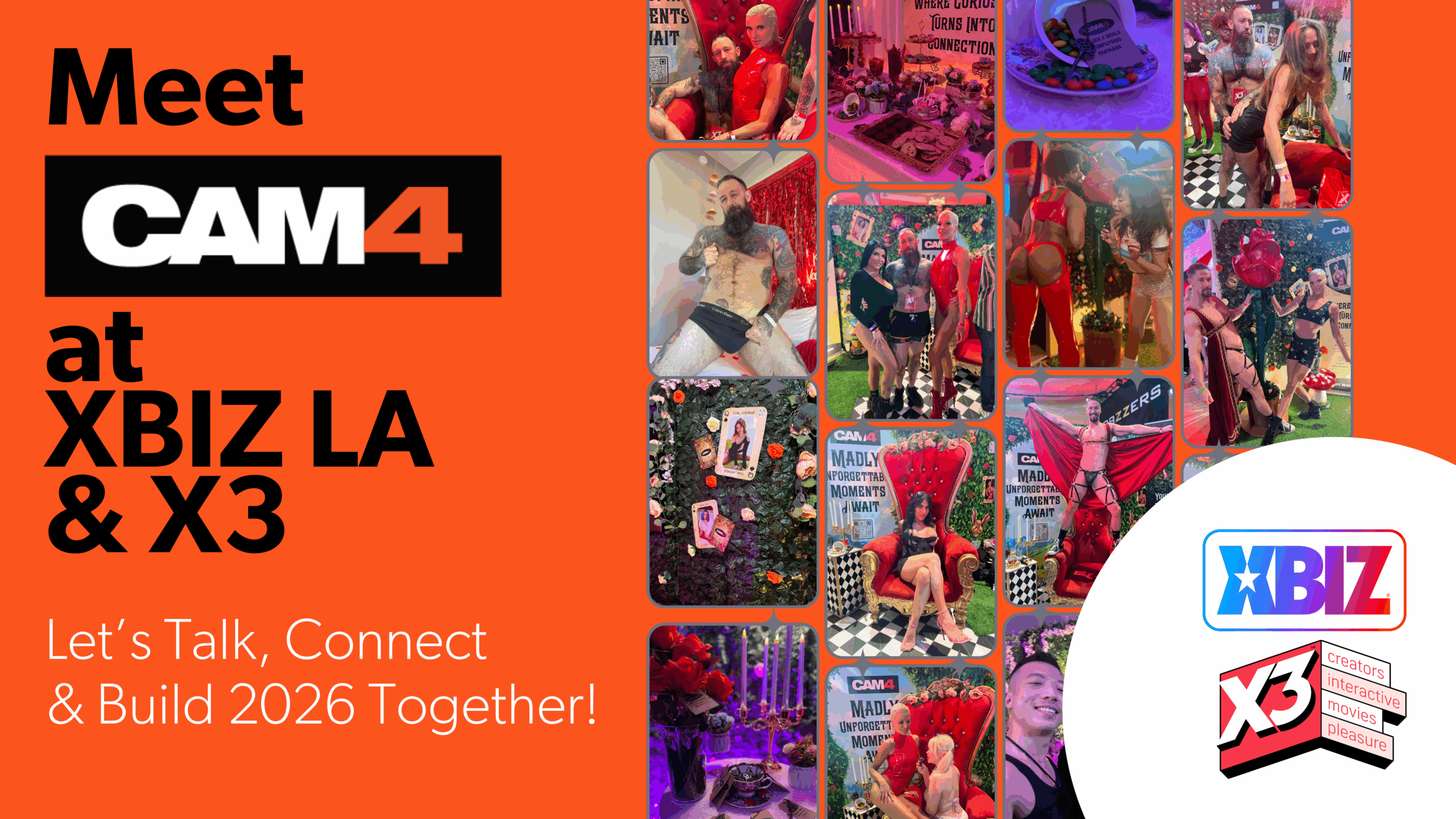 Meet CAM4 at XBIZ LA & X3