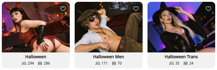 Il canale di Halloween su CAM4