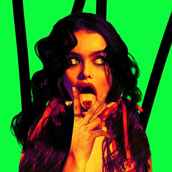 Hot girl putting fingers in her mouth